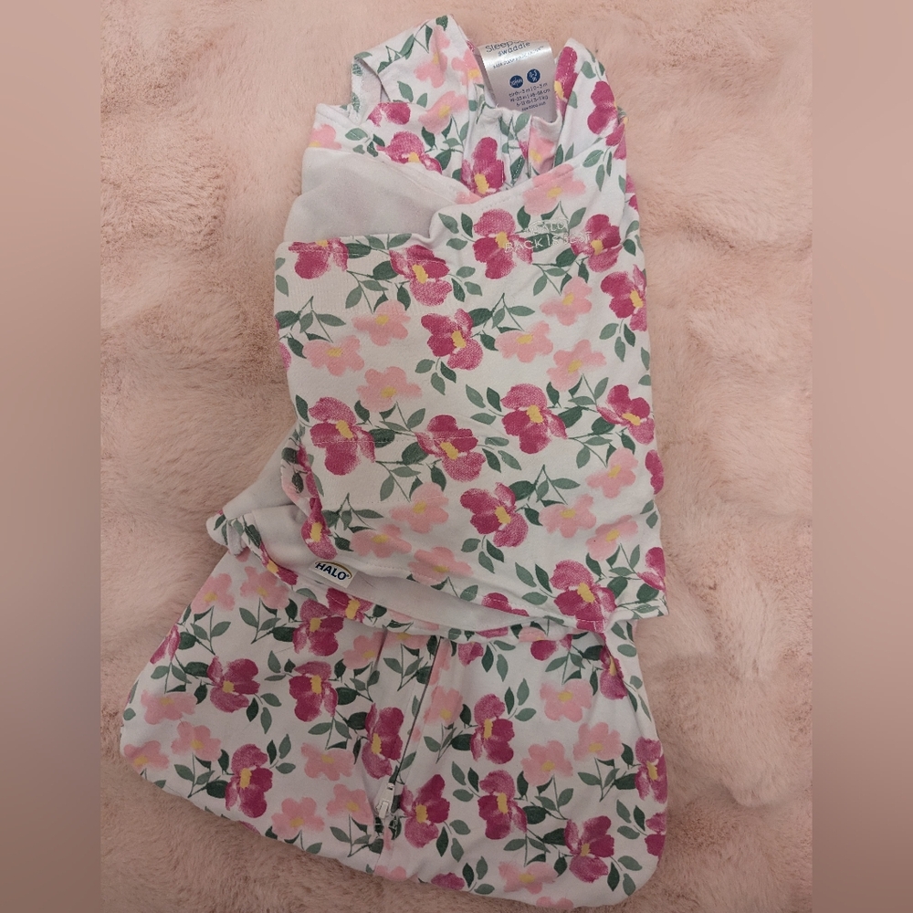 Floral Print Dress with Pink and Green Accents